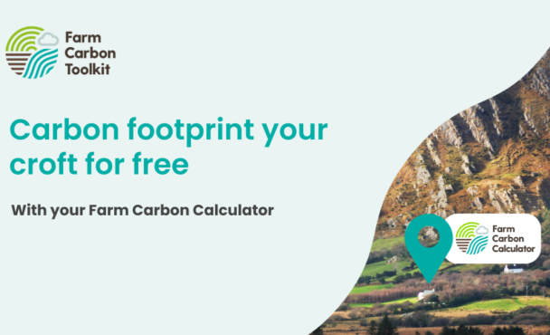 Banner text - 'Carbon footprint your croft for free - crash course'