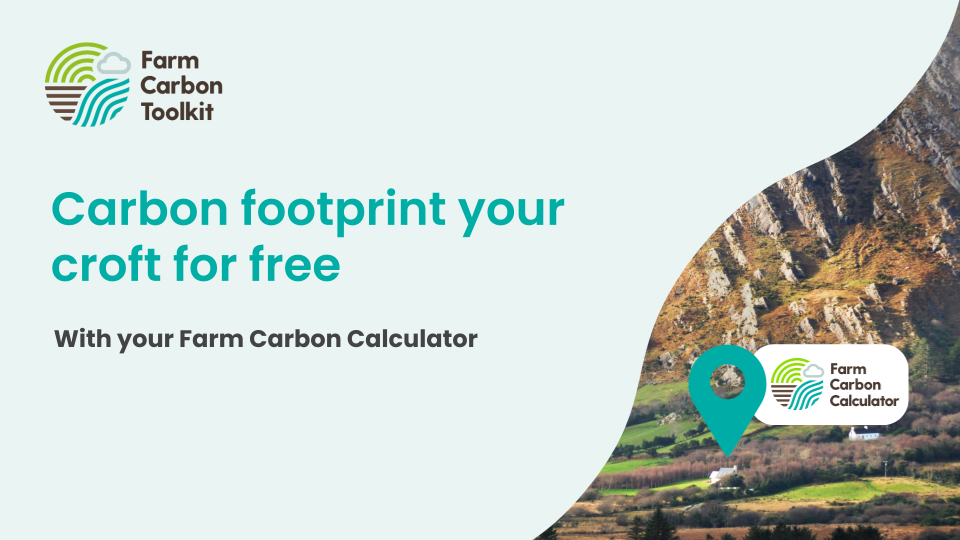 Banner text - 'Carbon footprint your croft for free - crash course'