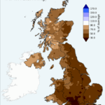 Rainfall totals for spring 2025 in the UK